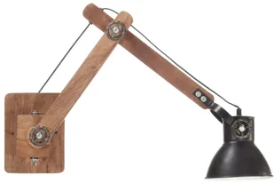 VidaXL Lampa ścienna w industrialnym stylu, czarna, okrągła, E27 320577 - Lampy sufitowe - miniaturka - grafika 4