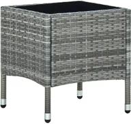Stoły ogrodowe - vidaXL Lumarko Stolik ogrodowy, szary, 40 x 40 x 45 cm, rattan PE! 45902 - miniaturka - grafika 1