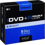 Nośniki danych - Intenso DVD+DL 8x JC 8.5GB 5uk - 4311245 - miniaturka - grafika 1