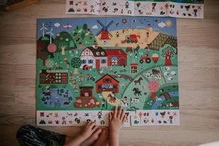 Janod Puzzle obserwacyjne w walizce Farma 24 elementy 3+ Made in France, solution-bc-7528-0 - Puzzle - miniaturka - grafika 11