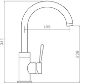 Baterie umywalkowe - BESCO PMD Illusion I Jednouchwytowa bateria umywalkowa wysoka chrom BU-II-CH - miniaturka - grafika 1