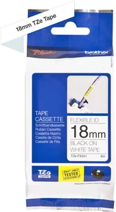 Brother TZEFX241 do PT2450 etyk lam biała/Bk18mm - Papier do drukarek - miniaturka - grafika 5