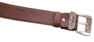 Complex (PL) Pasek Skórzany (PL) Tłoczony Napis "MAGNUM" Skóra Licowa EXTRA 40 mm Brązowy - Paski - miniaturka - grafika 4