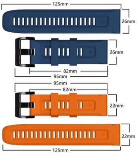 Garmin Pasek sportowy Iconband do Fenix 5 6 6 Pro 7 Orange 1374 - Akcesoria do smartwatchy - miniaturka - grafika 2