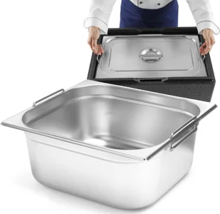 Hendi Pojemnik GN 2/3 z chowanymi uchwytami 150 mm 817247 - Pojemniki i kosze gastronomiczne - miniaturka - grafika 2