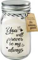 Świece - Forever Świeca zapachowa be my always 13,5 cm wosk biały twm_834299 - miniaturka - grafika 1