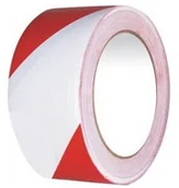 Pachołki i taśmy ostrzegawcze - taśma ostrzegawcza samoprzylepna 50mm x 33mb biało czerwona - miniaturka - grafika 1