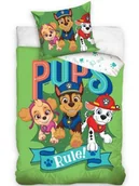 Pościel dla dzieci - Carbotex Pościel 100x135 Psi Patrol green PAW182002 - miniaturka - grafika 1