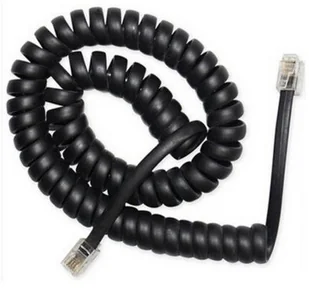 Gembird Gembird Kabel spiralny tel RJ10/4P4C/2m/Czarny TC4P4CS-2M - Części serwisowe do telefonów - miniaturka - grafika 3