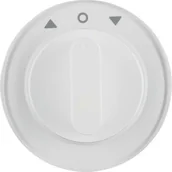 Wyłączniki światła i elektryczne - Hager sp. z o.o. R.1/R.3 Płytka czołowa z pokrętłem do łącznika żaluzjowego obrotowego, biały 1080208900 - miniaturka - grafika 1