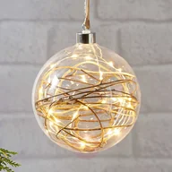 Oświetlenie świąteczne - Best Season Kula dekoracyjna LED Glow rattan, 15 cm - miniaturka - grafika 1