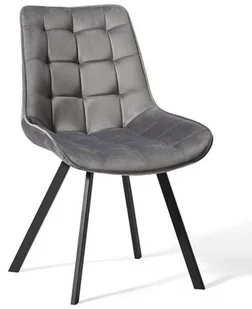 EMWOmeble KRZESŁO TAPICEROWANE WELUR POPIEL DC-6030 6030-JPW - Krzesła - miniaturka - grafika 5