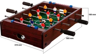 MAKSTOR.pl BRĄZOWA MINI GRA PIŁKARZYKI STOŁOWE 51x31x8 CM STÓŁ PIŁKARSKI 2006020 (20060209) - Piłkarzyki - miniaturka - grafika 2