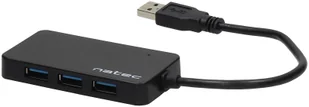 Natec Hub USB Moth 4xUSB 3.0 czarny NHU-1342 - Huby USB - miniaturka - grafika 4