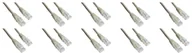 Kable komputerowe i do monitorów - Netrack 10 x Kabel sieciowy patch cord RJ45 BZPAT05U5E UTP kat 5e 10 x 0.5m szary 10xBZPAT05U5E - miniaturka - grafika 1