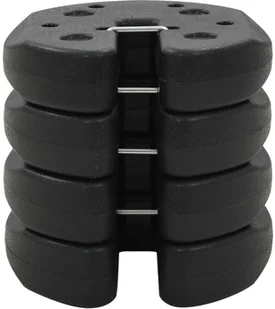 vidaXL Obciążniki do altany, 4 szt., czarne, 220 x 30 mm, beton - Akcesoria do urządzeń ogrodniczych - miniaturka - grafika 3