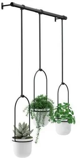 Umbra Zestaw doniczek Triflora biały/czarny - Donice - miniaturka - grafika 2