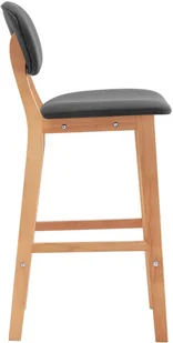 vidaXL Krzesła barowe, 2 szt., jasnoszare, tapicerowane tkaniną - Taborety i hokery - miniaturka - grafika 5