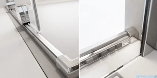 Radaway Furo Ścianka Walk-in 80x200 cm lewa 10106438-01-01L+10110394-01-01 - Ścianki i drzwi prysznicowe - miniaturka - grafika 5