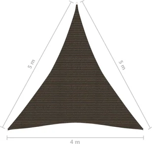 VidaXL Żagiel przeciwsłoneczny, 160 g/m, brązowy, 4x5x5 m, HDPE 311811 VidaXL - Parasole ogrodowe - miniaturka - grafika 6