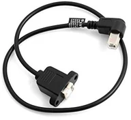 Adaptery i przejściówki - System-S USB typ B wtyczka 90 ° stopni kąt prawa gwintowanymi opracowana do wtyczki USB B Wejście panel mount kabel USB kabel przedłużający 50 cm 10090054904142 - miniaturka - grafika 1