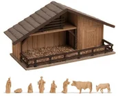 Pozostałe akcesoria świąteczne - Noch Szopka H0 No weihnachst-W o wyglądzie drewna - miniaturka - grafika 1
