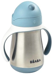 Beaba Butelka - kubek niekapek stalowa ze słomką 250 ml windy blue - Butelki dla niemowląt - miniaturka - grafika 6