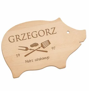 Murrano Deska do krojenia świnka z grawerem dla pary na drewnianą rocznicę śl DSK-SWK-031 - Deski do krojenia - miniaturka - grafika 8