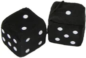Akcesoria do gier planszowych - Sumex pluszowe kostki do gry, czarny DADOS20 - miniaturka - grafika 1