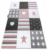 Dywany dla dzieci - Dywan Dziecięcy Petit 180x270 Paski Serca #GR3503 - miniaturka - grafika 1