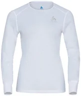Pozostała odzież narciarska - Odlo Active Warm Plus Top Crew Neck L/S Women, biały XS 2021 Koszulki bazowe termiczne i narciarskie 159101-10000-XS - miniaturka - grafika 1