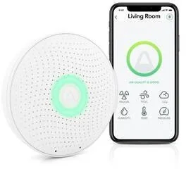AirThings Airthings Wave Plus Inteligentny wykrywacz radonu WAVPLUS-RES-WHI - Pozostałe detektory - miniaturka - grafika 2