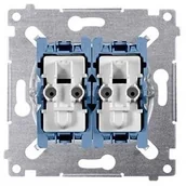 Wyłączniki światła i elektryczne - Kontakt Kontakt_Simon Łącznik krzyżowy podwójny (mechanizm) 10AX. 250V. szybkozłącza SW7/2XM - miniaturka - grafika 1