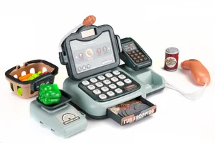 MULTISTORE Kasa sklepowa produkty skaner kalkulator dźwięki 1337 - Zabawki AGD - miniaturka - grafika 2
