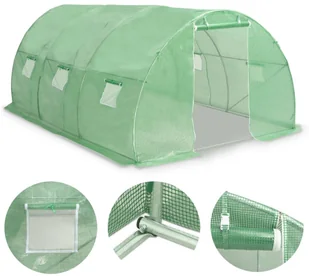 vidaXL Szklarnia ogrodowa, stalowa konstrukcja, 13,5m, 450x300x200cm - Szklarnie ogrodowe - miniaturka - grafika 2