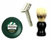 Zestawy kosmetyków męskich - apekt Zestaw Pędzel Do Golenia Mydło Maszynka - miniaturka - grafika 1