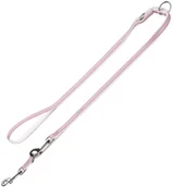 Smycze dla psów - Hunter Smycz regulowana Modern Art, jasnoróżowo-biała - Dł. x szer.: 200 cm x 11 mm - miniaturka - grafika 1