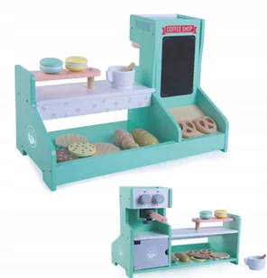 EcoToys Drewniana 2w1 Kuchnia Kawiarnia Sklep Cukiernia - Zabawki AGD - miniaturka - grafika 16