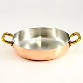 Patelnie - Pentole Agnelli pentole agnelli alcu11024 patelnia z 2 uchwytami miedzi galwanicznie, 24 cm ALCU11024 - miniaturka - grafika 1