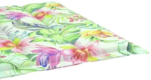 vidaXL Poduszka na leżak, wzór liści, 200x70x4 cm, tkanina 314230 - Poduszki ogrodowe - miniaturka - grafika 5