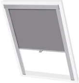 Rolety - vidaXL Roleta zaciemniająca, szara, PK08 - miniaturka - grafika 1