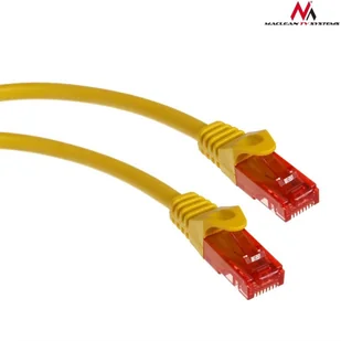 Maclean MCTV-301Y Przewód kabel patchcord UTP cat6 wtyk-wtyk 1m żółty - Patchcordy - miniaturka - grafika 2
