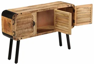 vidaXL Szafka z litego drewna mango, 120 x 30 x 76 cm - Szafki do salonu - miniaturka - grafika 8
