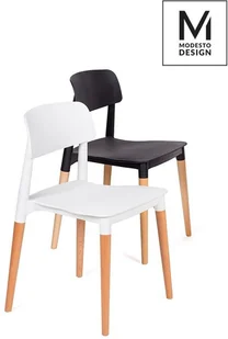 Modesto Design MODESTO krzesło ECCO białe - polipropylen, podstawa bukowa C1015.WHITE - Krzesła - miniaturka - grafika 3
