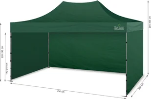 Home&Garden Namiot handlowy 450 x 300 cm zielony 364986 - Pawilony ogrodowe - miniaturka - grafika 10
