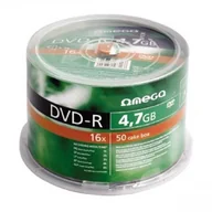 Nośniki danych - Omega Płyta DVD-R 4,7GB/120min cake 50szt. PL.051.041/4 - miniaturka - grafika 1