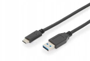 ASSMANN Kabel połączeniowy USB 3.1 Gen.2 SuperSpeed+ 10Gbps Typ USB C/USB A M/M Power Delivery czarny 1m - Kable USB - miniaturka - grafika 2