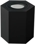 Oprawy, klosze i abażury - Polux Oprawa natynkowa Hexagon 1 x 10 W GU10 czarna 313188 - miniaturka - grafika 1