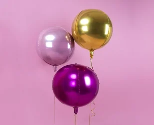 PartyDeco Balon foliowy, Kula, 40 cm, złoty - Kubki dla dzieci - miniaturka - grafika 2