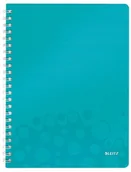 Szkolne artykuły papiernicze - Leitz Kołonotatnik A4/80 kratka turkusowy WOW - miniaturka - grafika 1